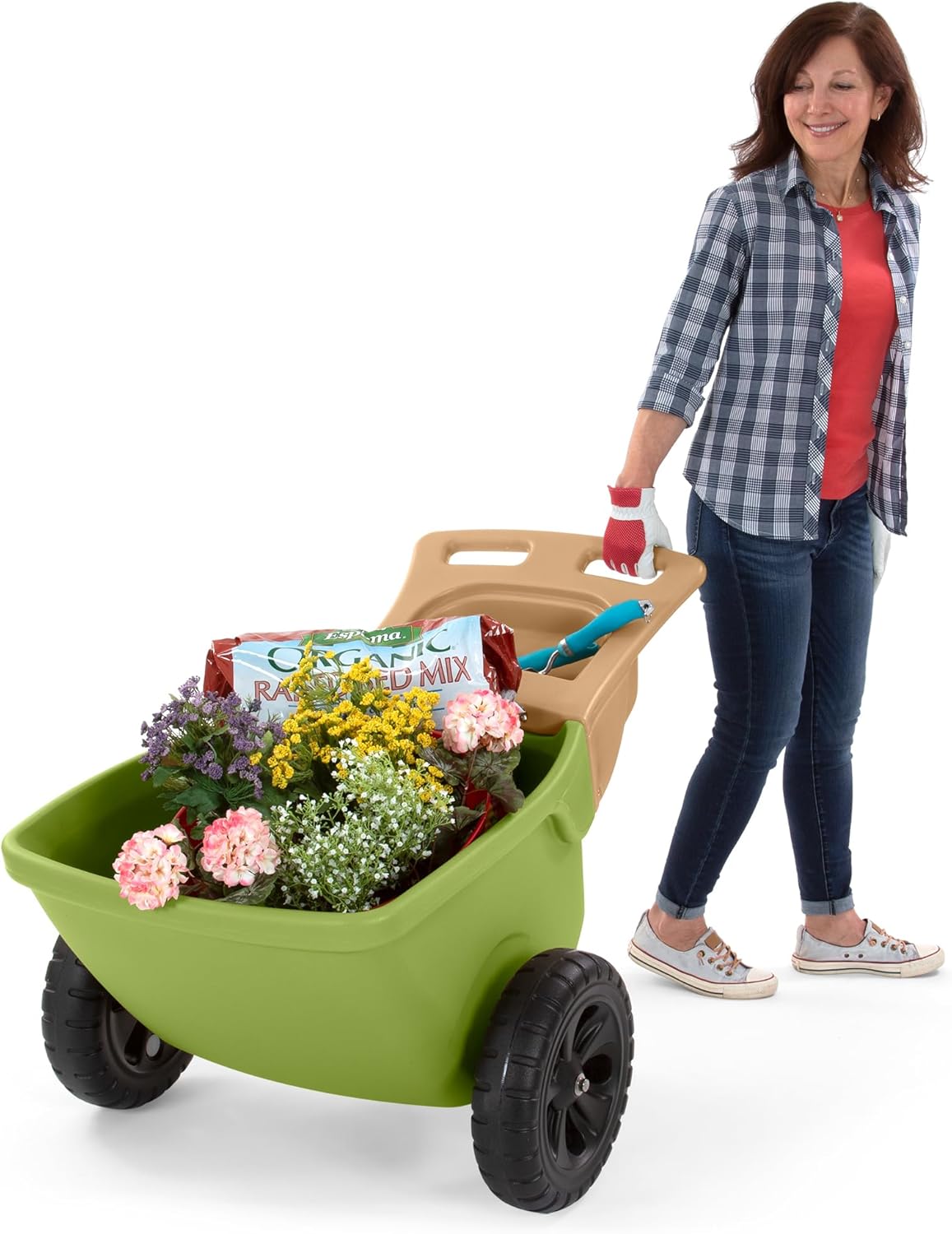 Simplay3 Easy Haul Wheelbarrow - Durable Heavy-Duty Garden Cart