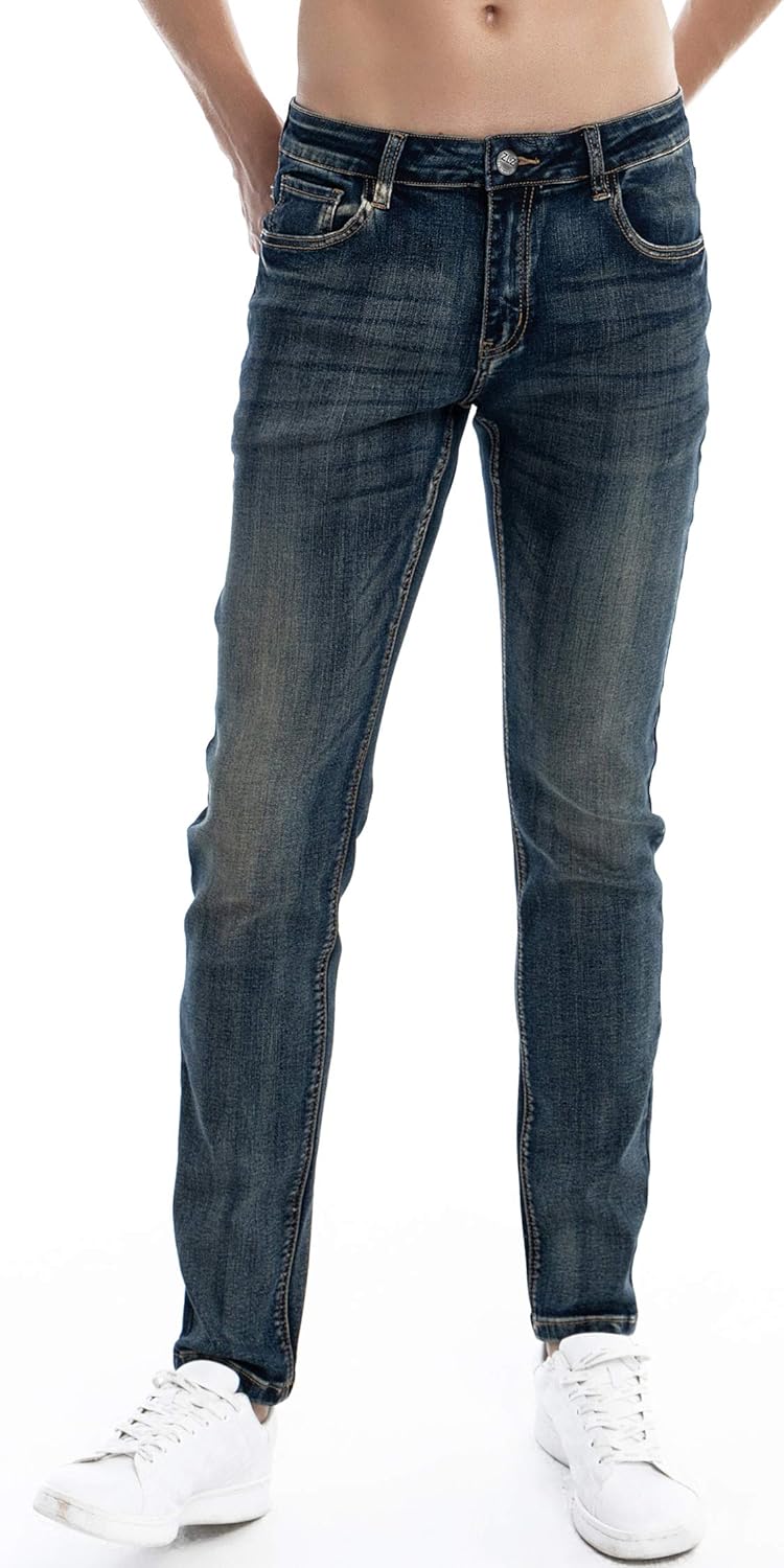 Slim Fit Colorful Stretch Jeans for Men - Comfortable & Stylish