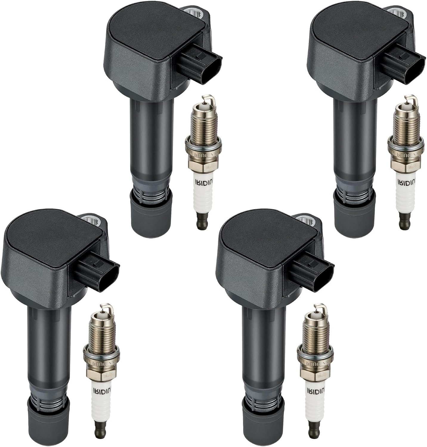 Set of 4 Ignition Coil Pack and Spark Plugs for Honda Civic