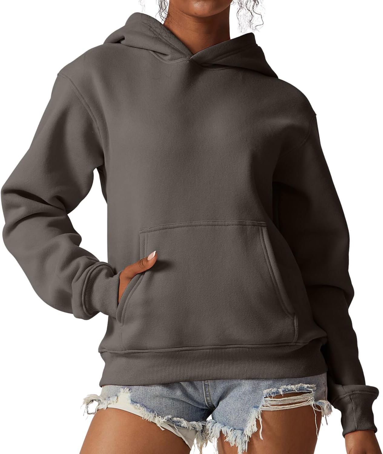 QINSEN Cozy Fleece Hoodie for Women