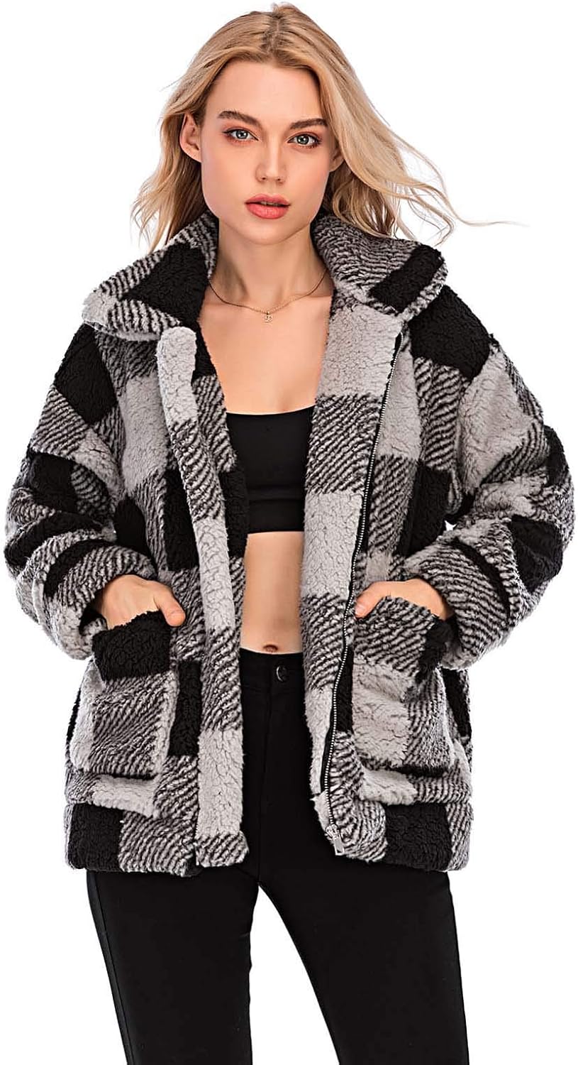Comeon Women's Fleece Coat for Cozy Winter Style and Warmth
