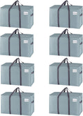 Light Blue Matte 8 Pack Moving Bags - Heavy Duty Extra Large Totes