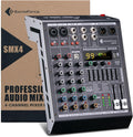 Professional Audio Mixer 4 Channel Sound Board Console - Studio Grade