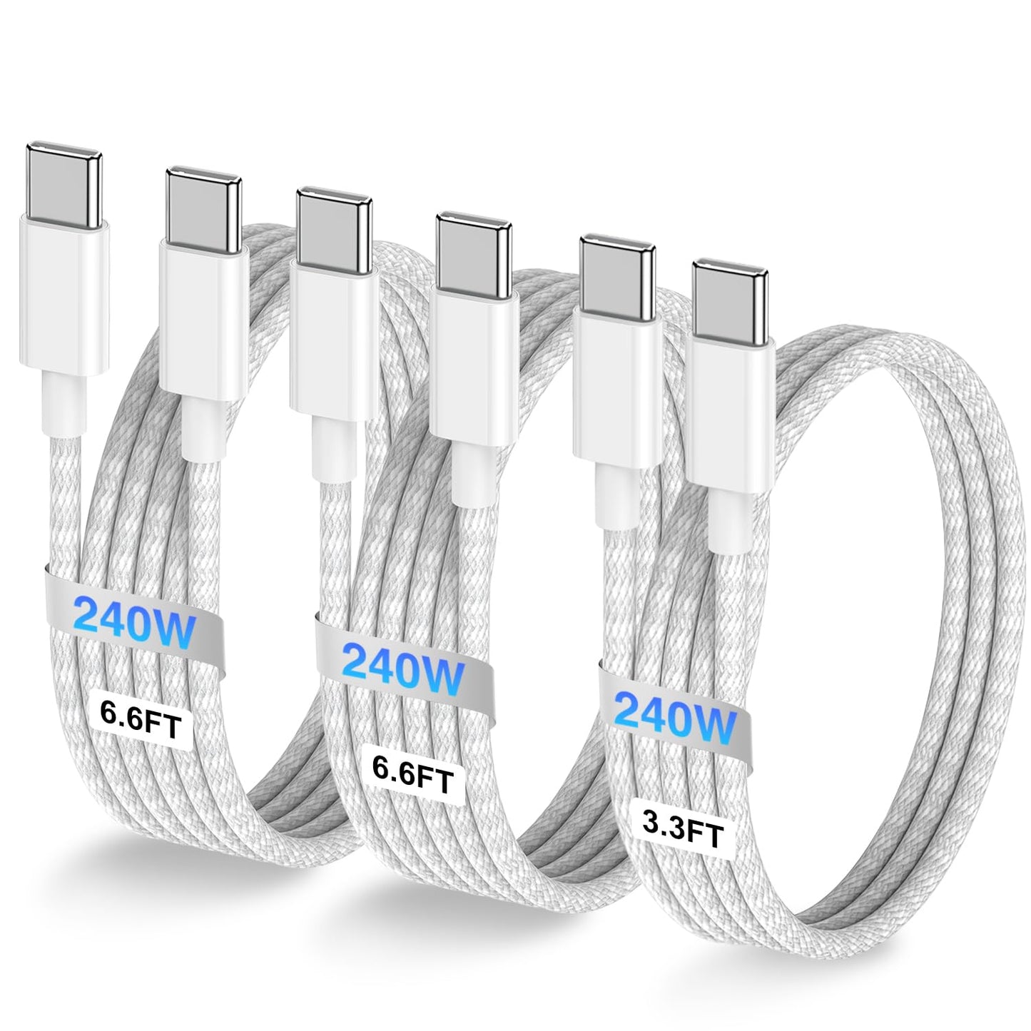 Quick Charge Trio: 240W USB C Cable Set by LOFPYE