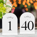 40 Pack Acrylic Table Numbers 1-40 - 5in x 7in Wedding Table Numbers