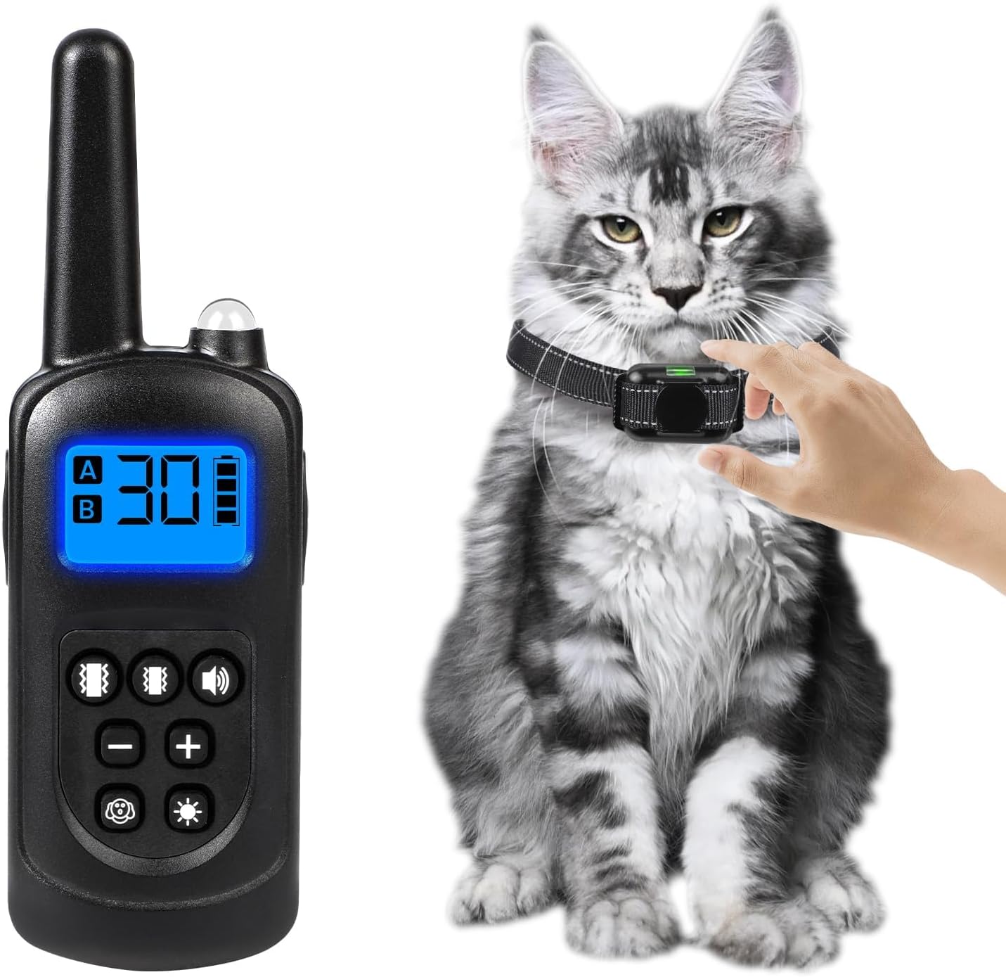 Humane Cat Training Collar No Shock with Remote Control 2000ft