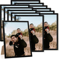 11x14 Picture Frame Set of 12 - Black Wall or Tabletop Frames