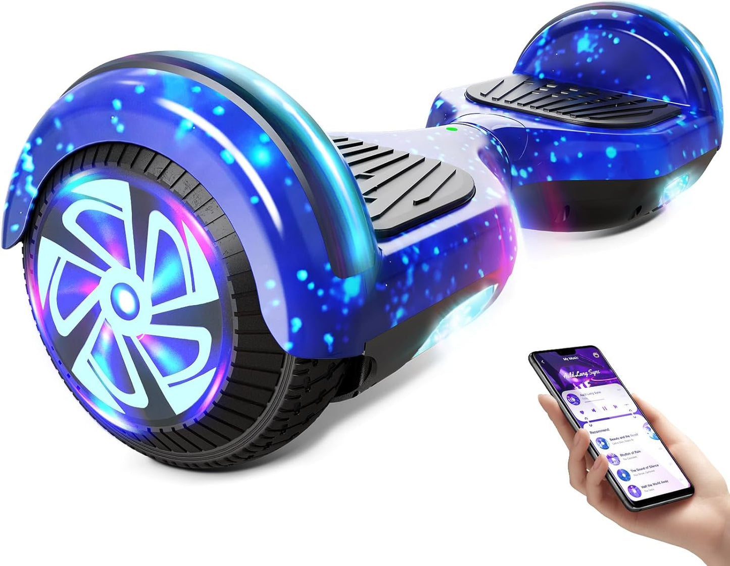 Scooter with Bluetooth and Colorful LED Lights for All Ages