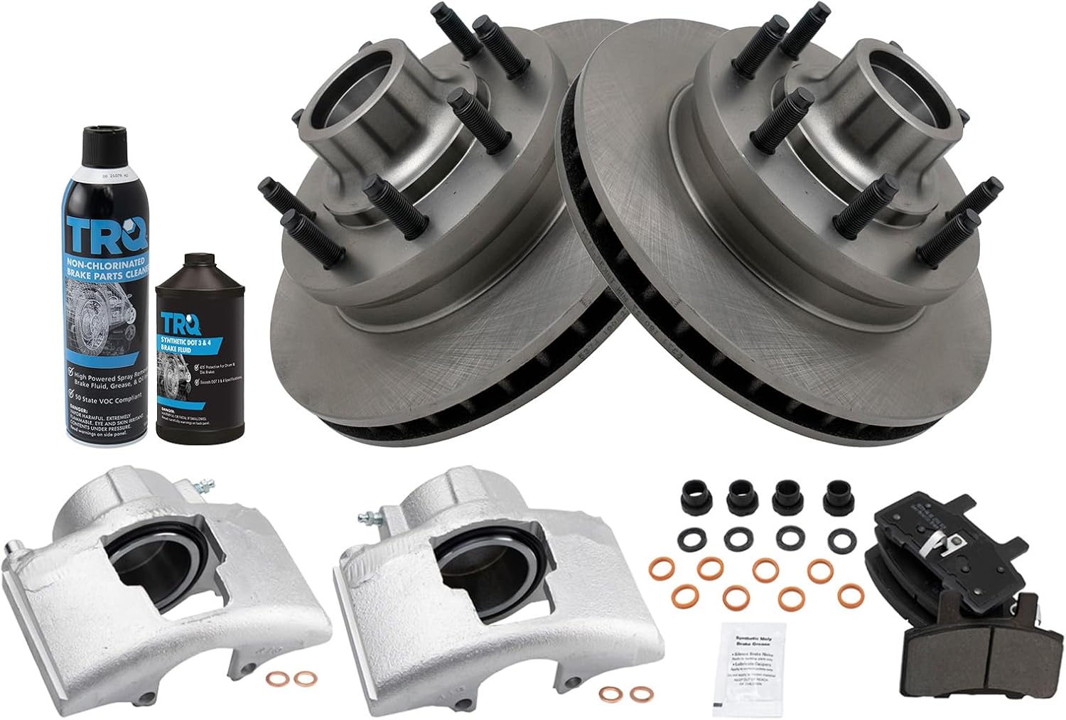 TRQ Front Brake Pad & Rotor Kit for 1994-1999 Dodge Ram 2500