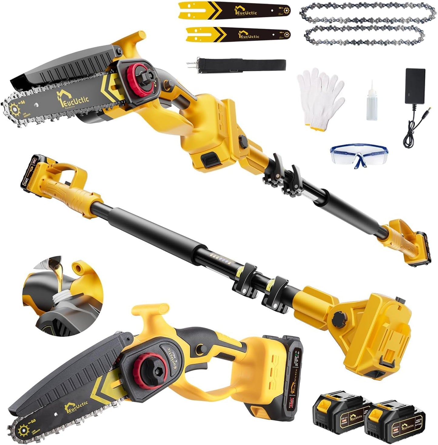 Cordless Pole Saw 3-in-1 for Tree Trimming and Gardening