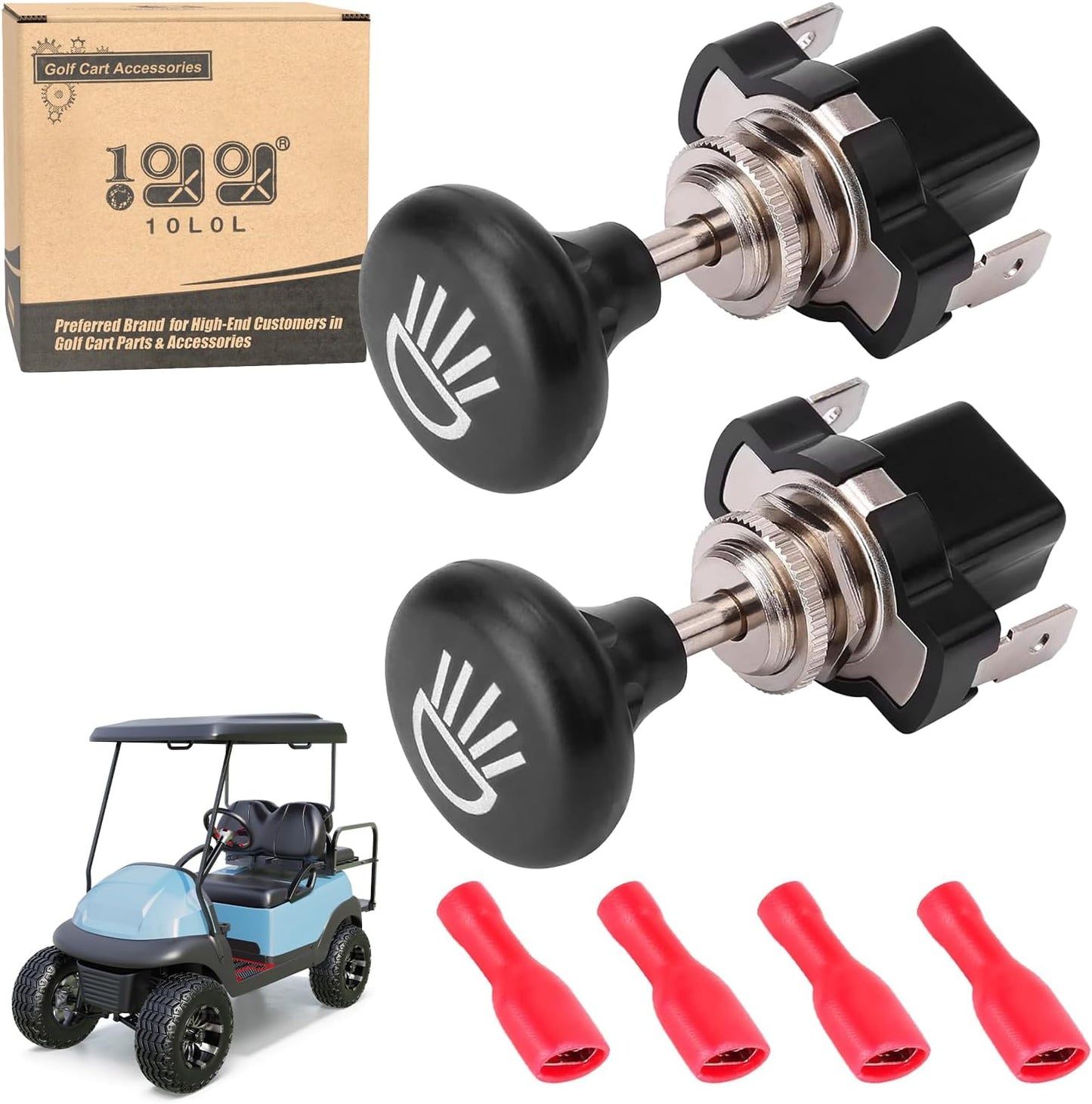 Enhance Golf Cart Visibility: Headlight Switch, 2 Pack