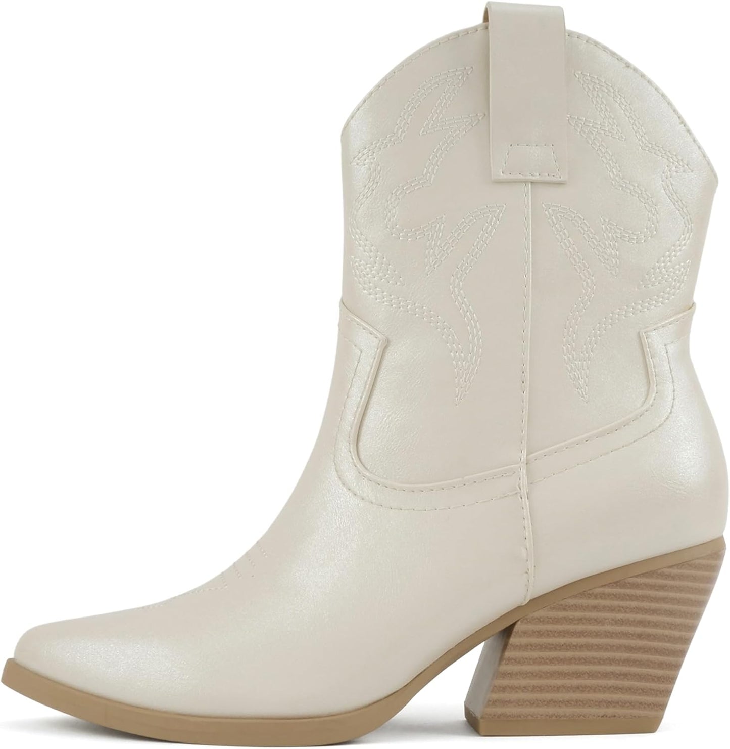 Soda BLAZING Women Western Bootie with Low Heel for Comfort