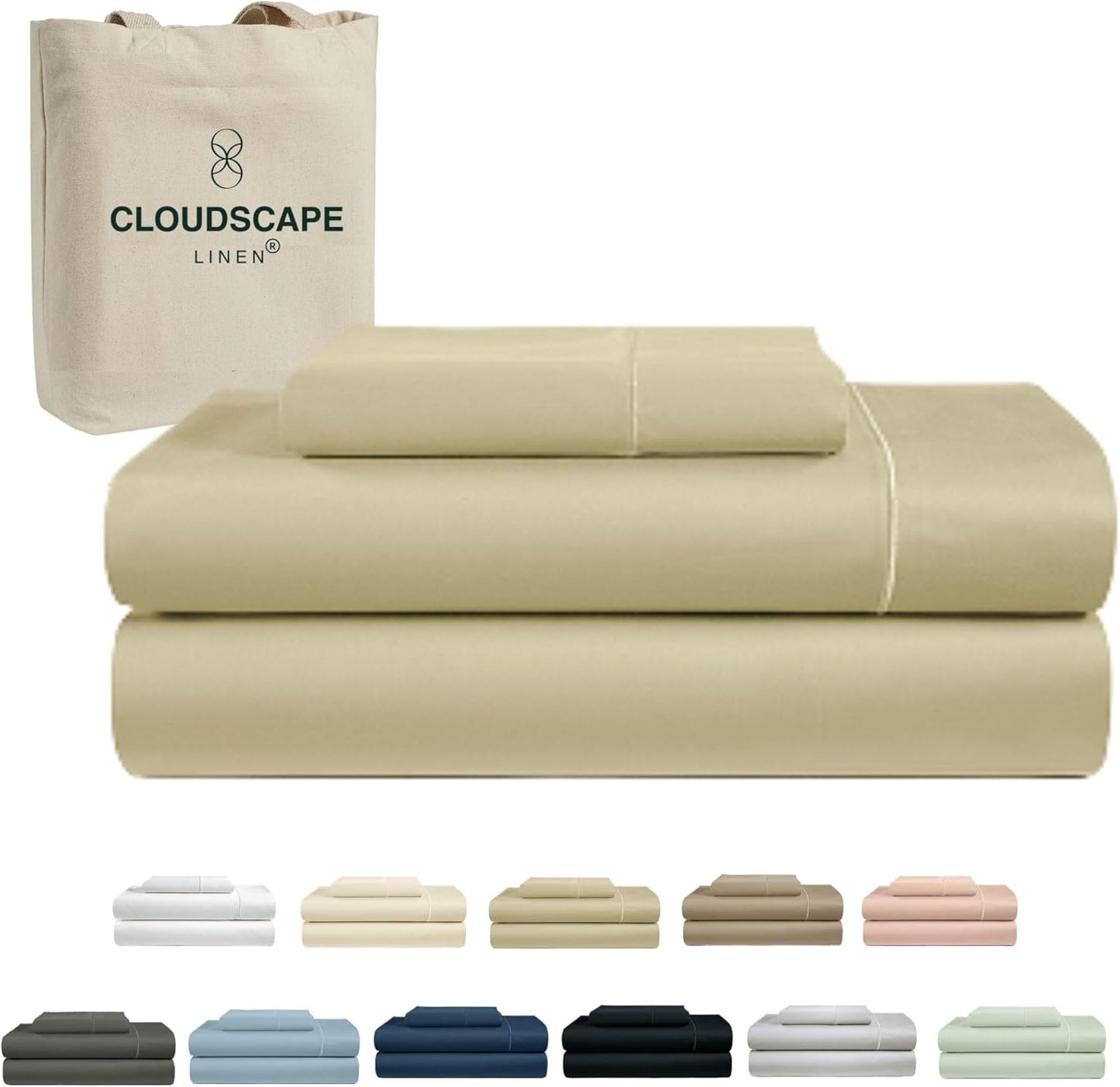 100% Egyptian Cotton Twin Sheets Set for Luxurious Comfort