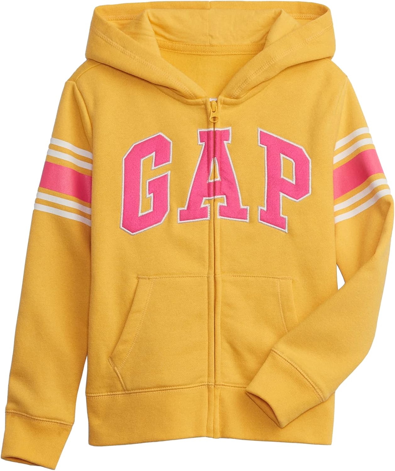 GAP Girls' Logo Hoodie: Cozy Zip Comfort