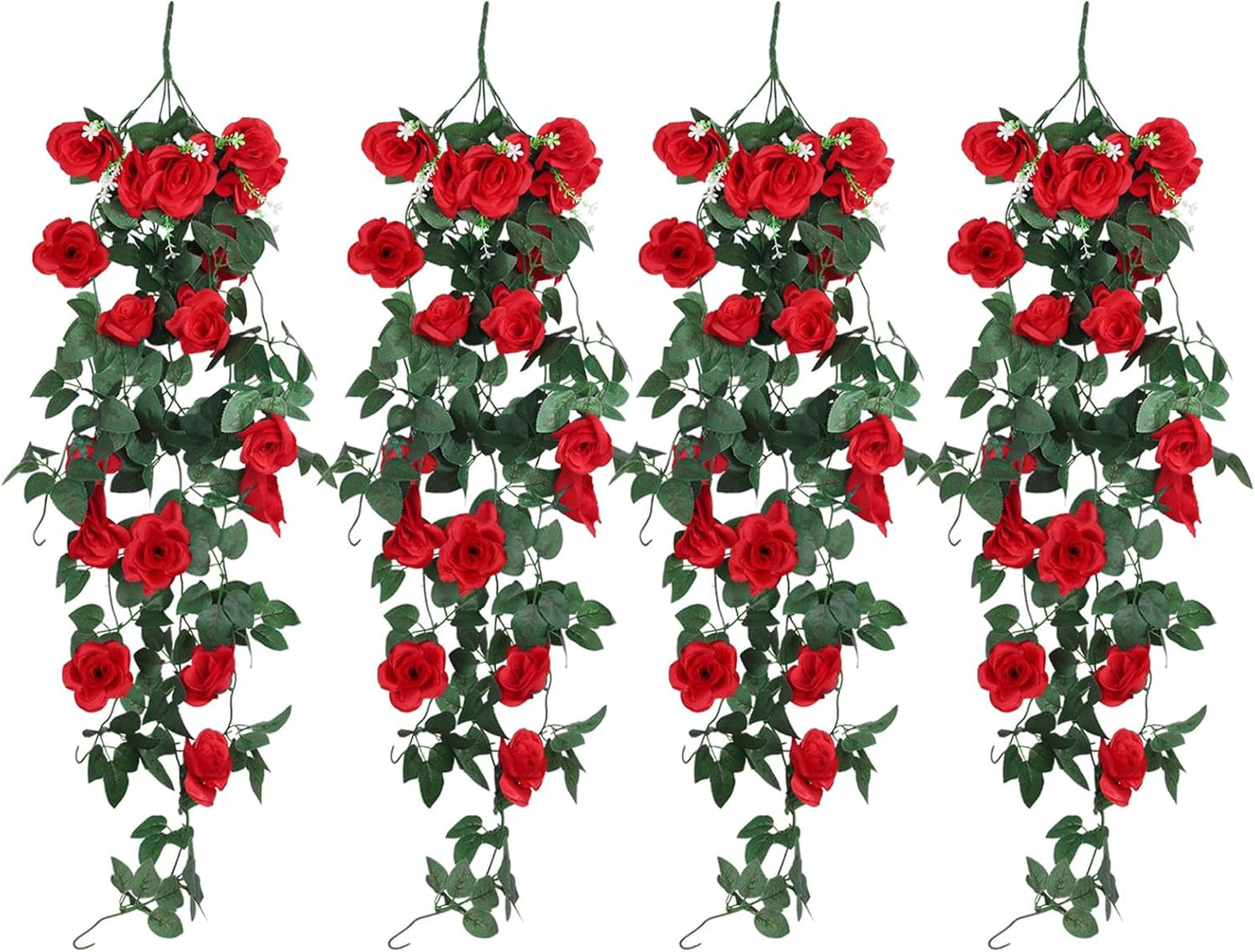 RECUTMS Hanging Rose Flowers Artificial Vine Plants for Decor
