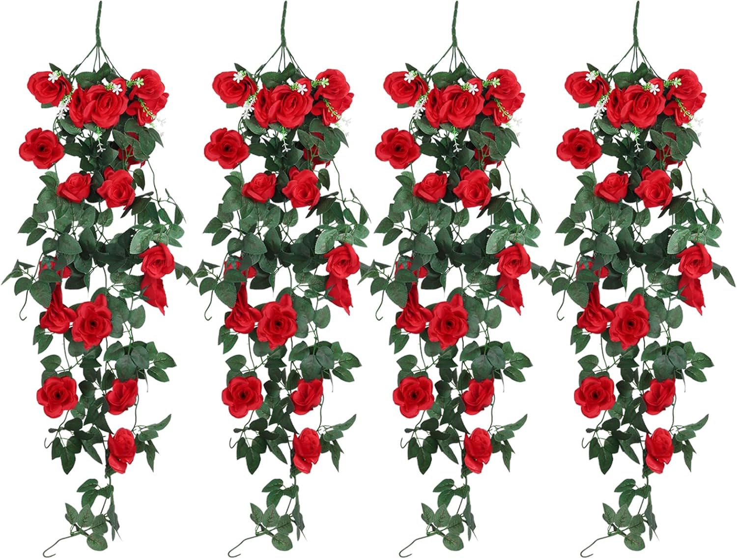 RECUTMS Hanging Rose Flowers Artificial Vine Plants for Decor