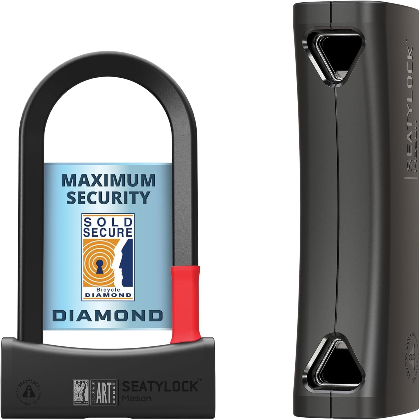 Seatylock Mason Bike U Lock - Heavy Duty Anti Theft Security Tool
