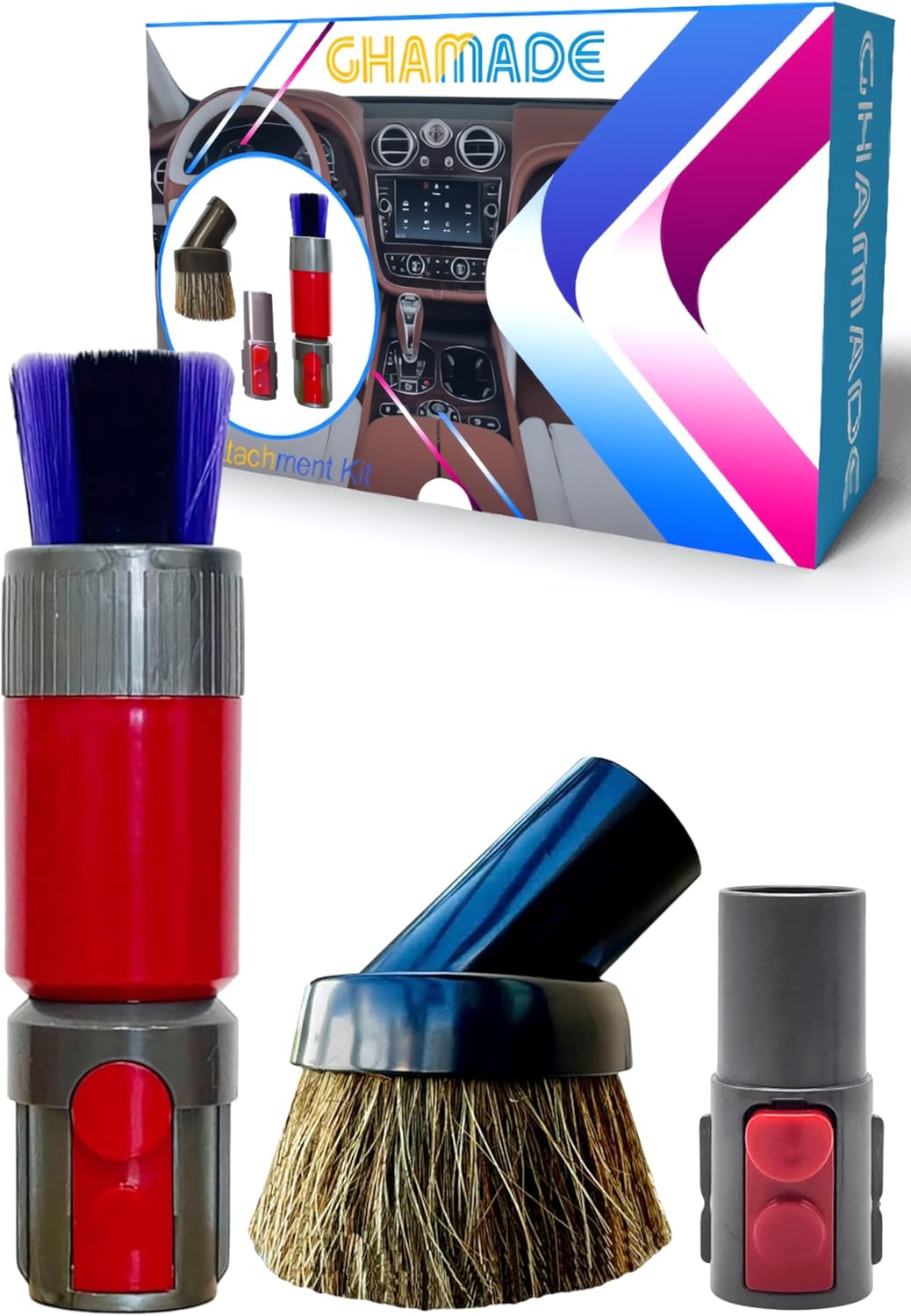 Dyson Car Detailing Brush Set: Traceless Dust Removal