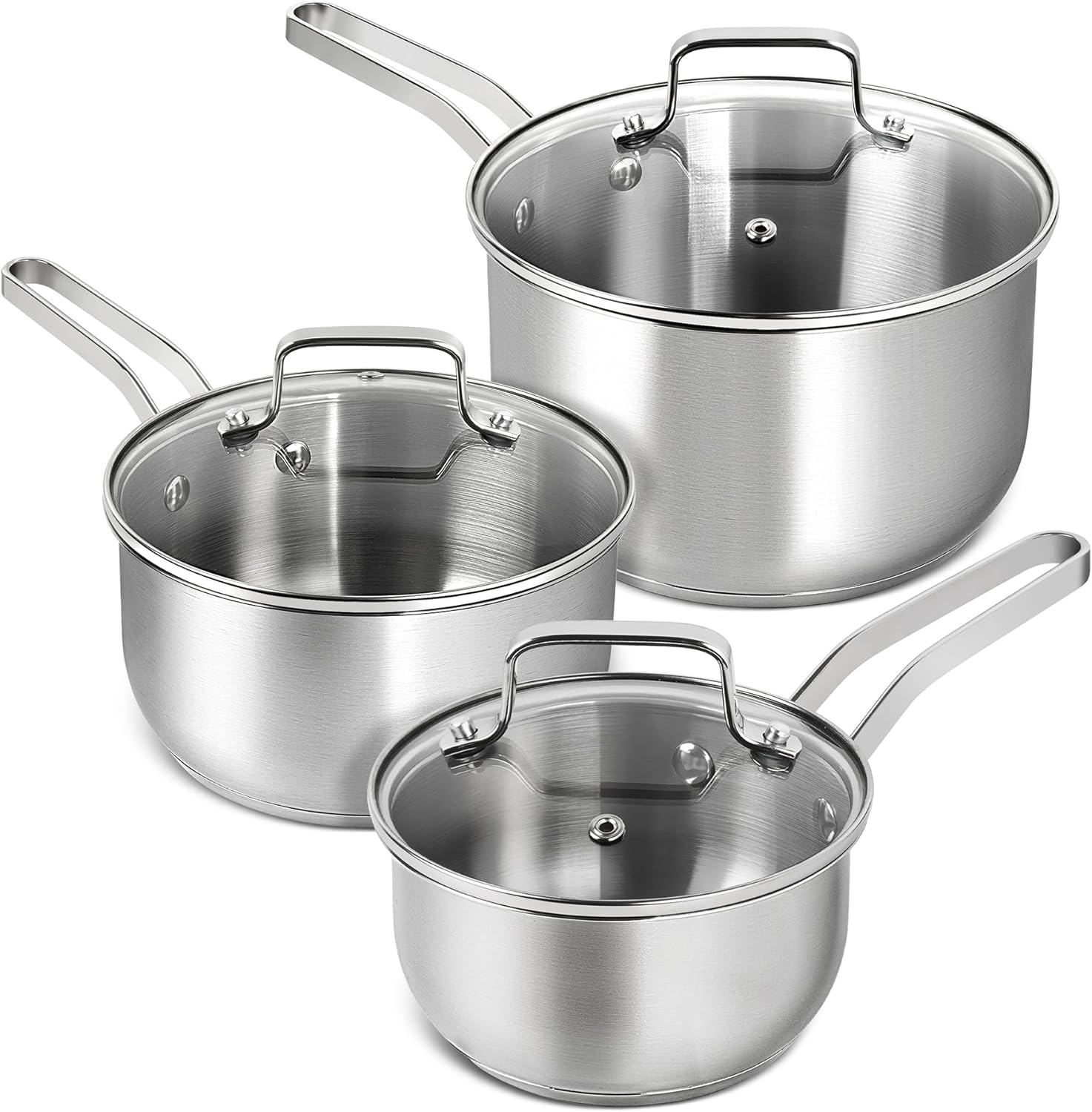 MICHELANGELO Stainless Steel Pot Set - Versatile Cooking Essentials