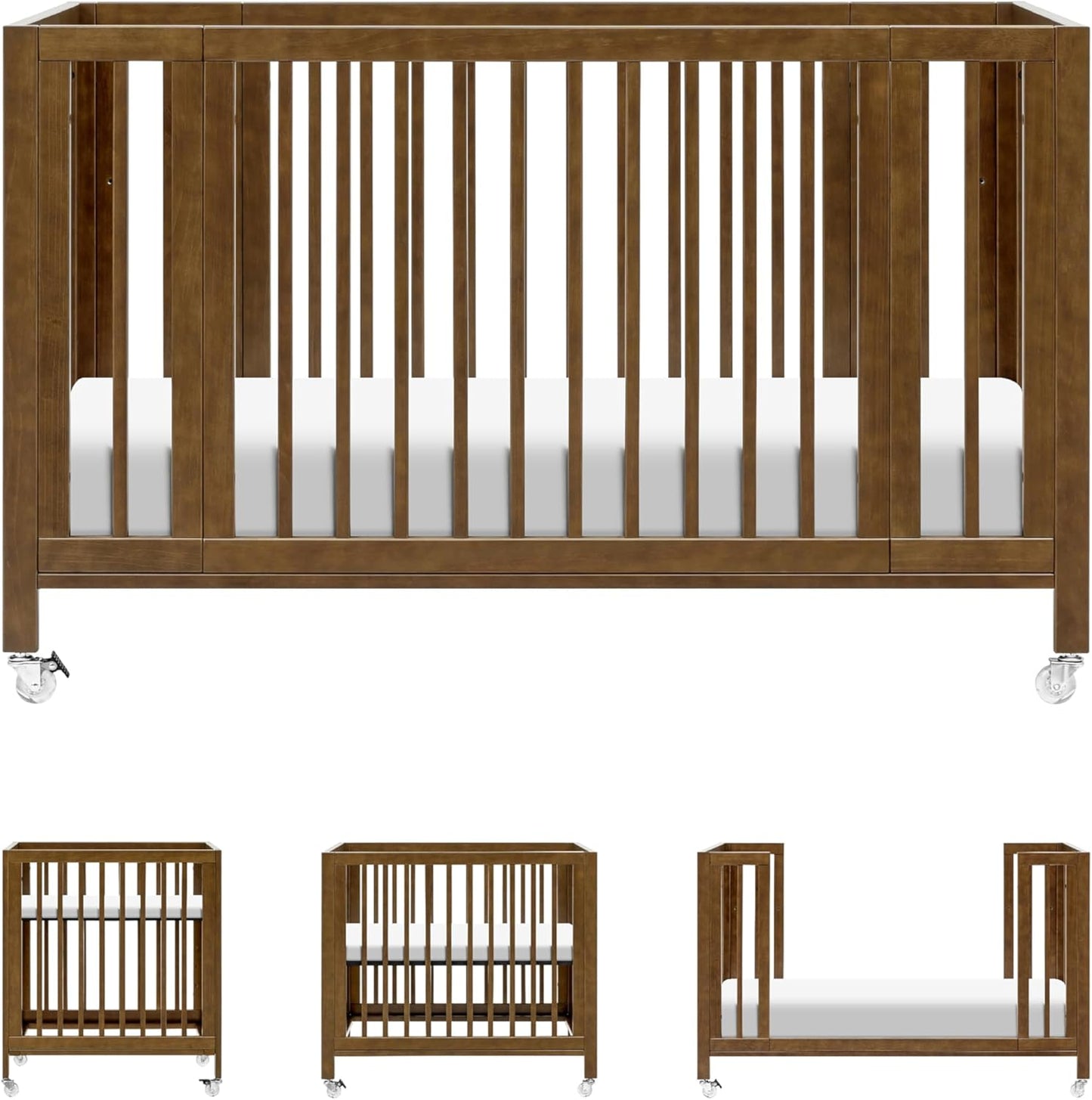 Babyletto Rolli 9-in-1 Convertible Baby Crib with Wheels