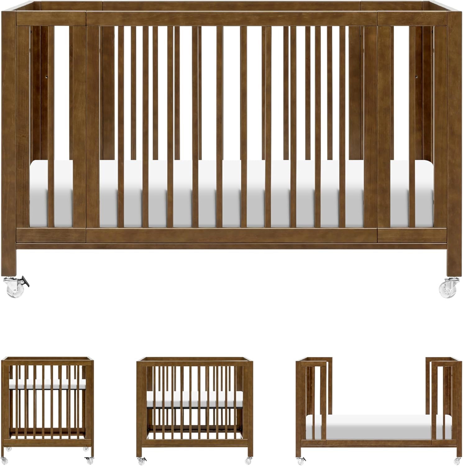 Babyletto Rolli 9-in-1 Convertible Baby Crib with Wheels