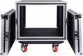 Sound Town Shock Mount 8U ATA Rack Case with 17in Depth - Pro Tour