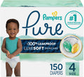 Pampers Pure Protection Baby Diapers Size 4 - Plant-Based