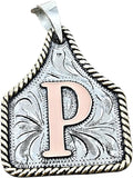 Handmade Cow Tag Copper Initial Necklace for Women - Large Pendant