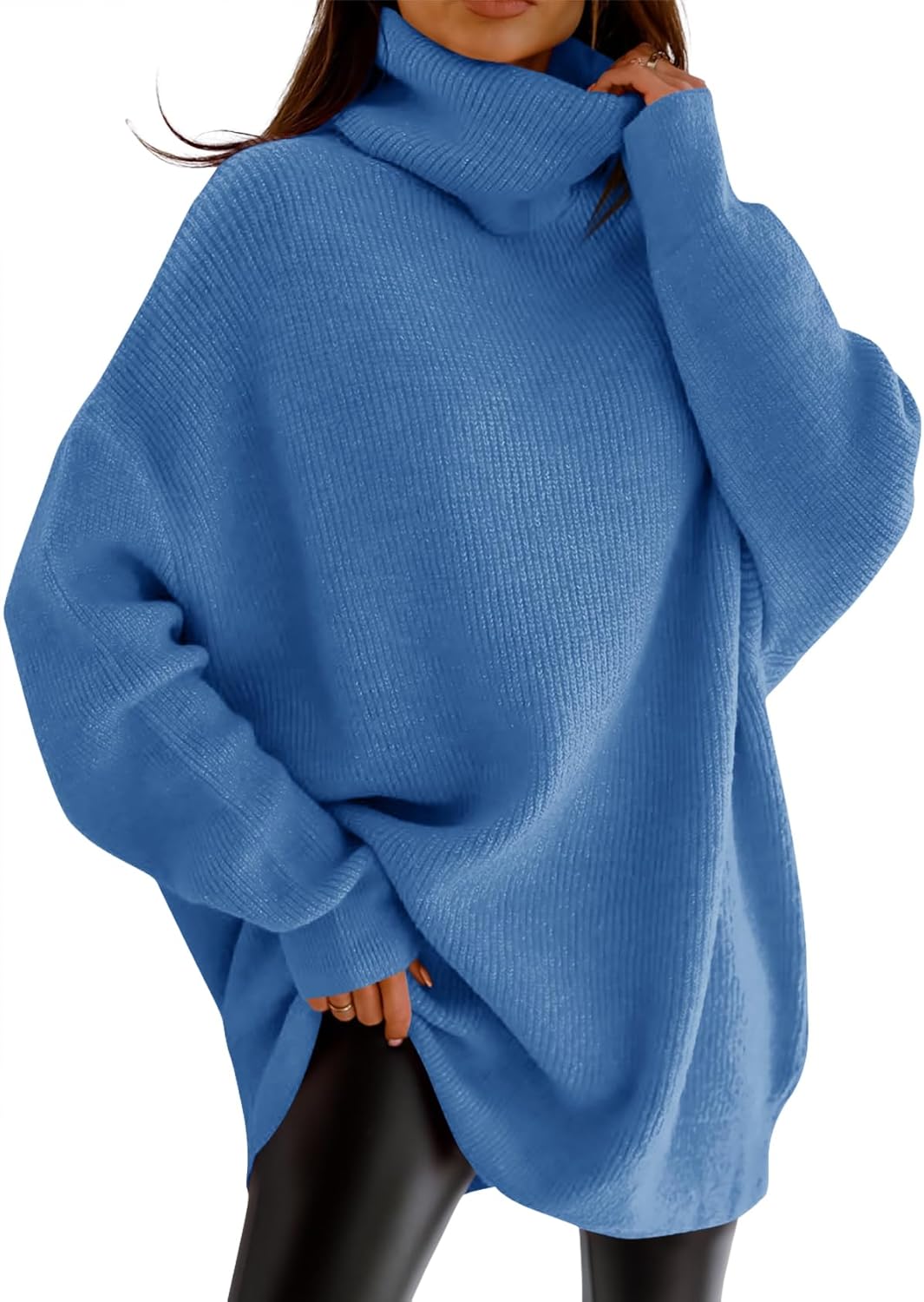 Oversized Turtleneck Sweater for Women - Cozy Fall Knit Top