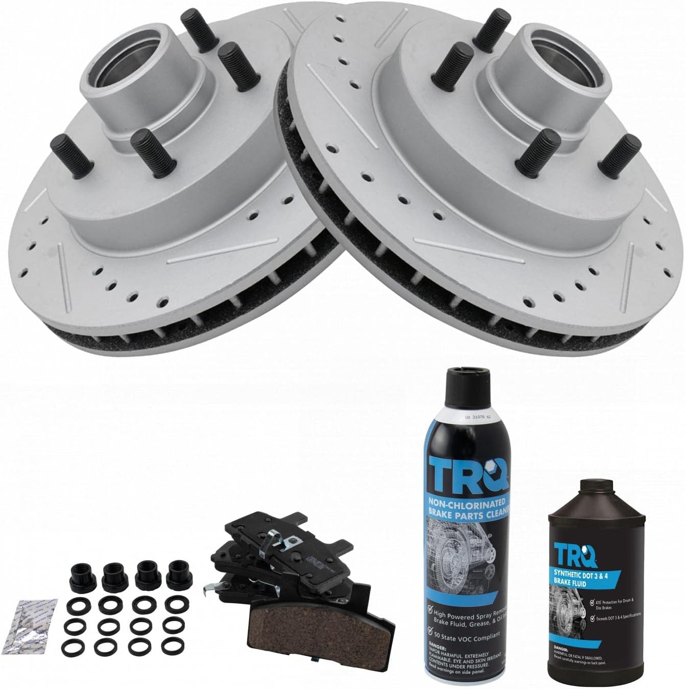 TRQ Front Brake Pad & Rotor Kit for 95-99 C1500 Performance