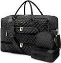 Large Women's Travel Duffel Weekender with Shoe Compartment - Carry On