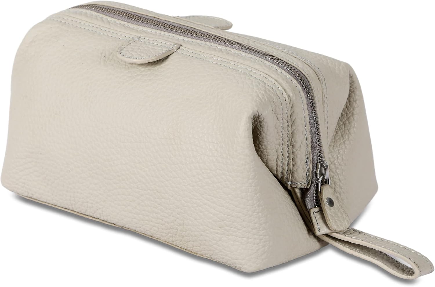 KomalC Premium Buffalo Leather Toiletry Bag for Travel Essentials
