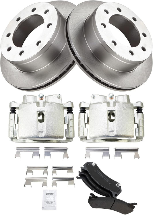 TRQ Rear Brake Pad & Rotor Kit for Chevrolet and GMC Vehicles