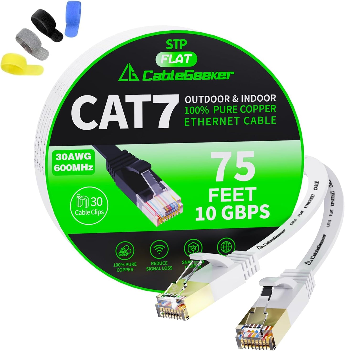 Ultra-Fast Cat 7 Ethernet Cable 75ft - Reliable Connectivity