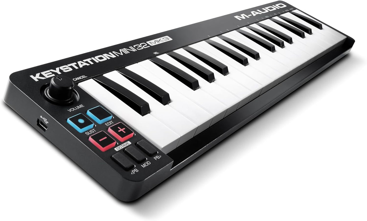 Portable MIDI Keyboard with 32 Velocity Keys & Software