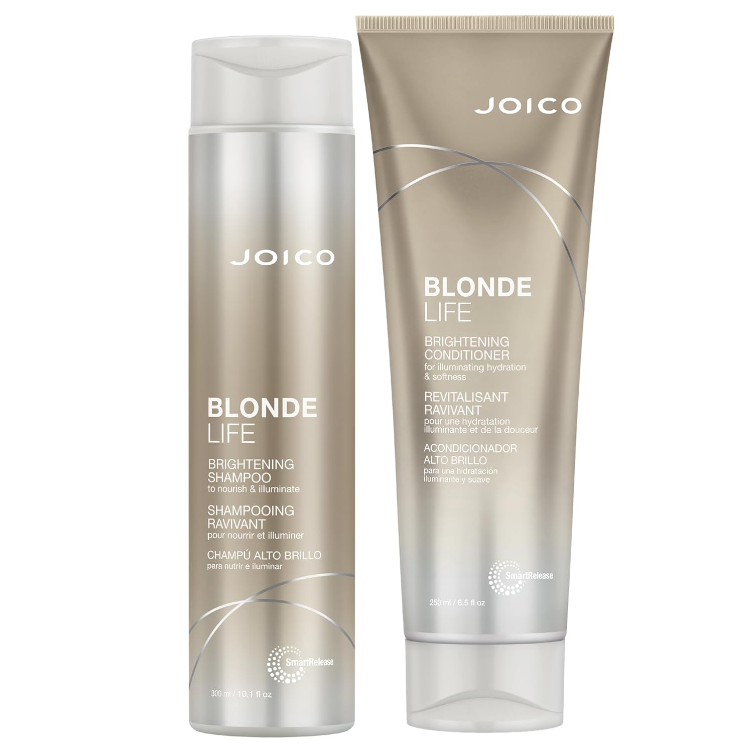 Joico Blonde Life Brightening Set | Soften & Smooth Blondes | Sulfate-Free Duo