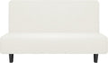 Easy-Going Stretch Futon Slipcover Medium Cream - Soft Jacquard Fit