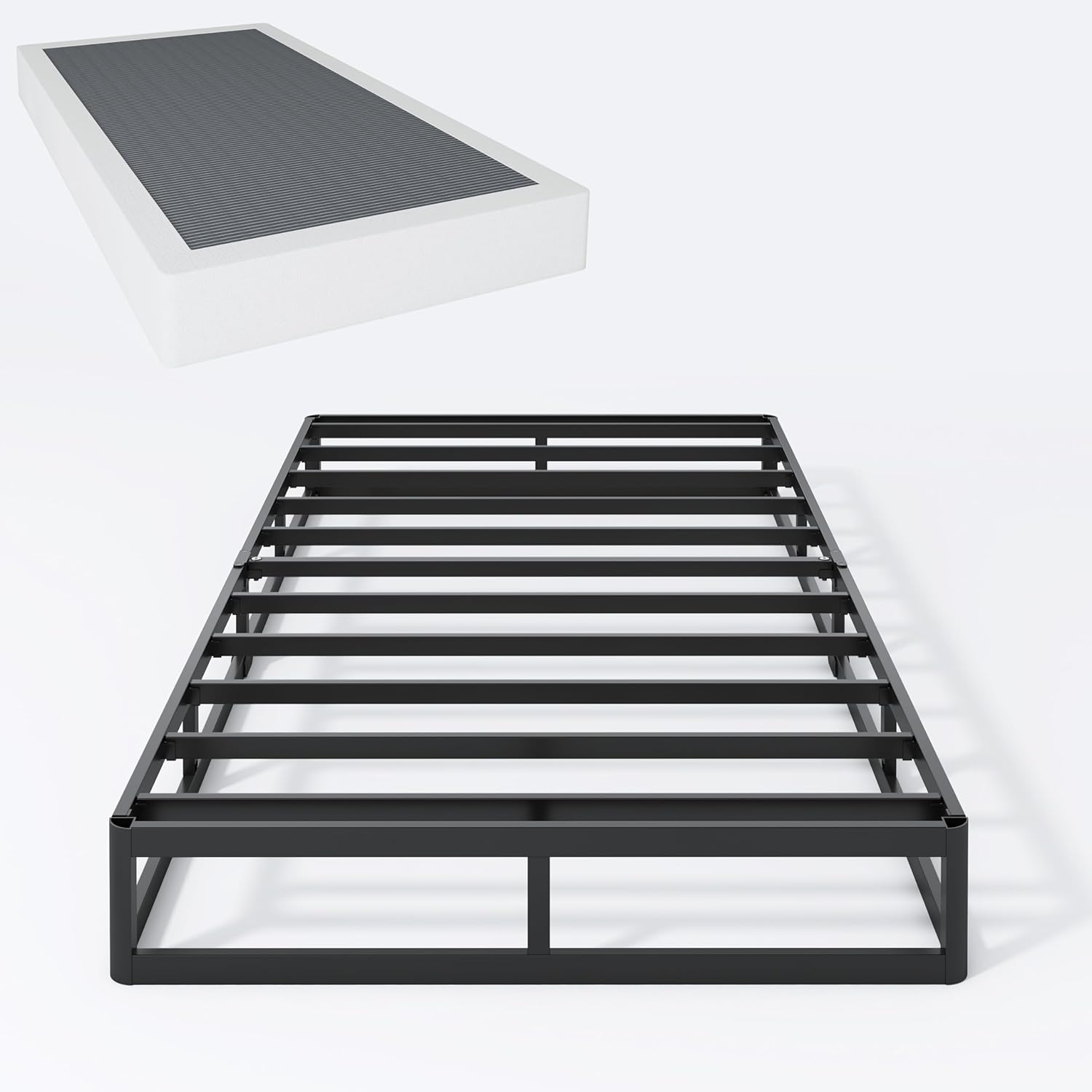 Box Spring Twin 7 Inch Heavy Duty Mattress Foundation for Comfort