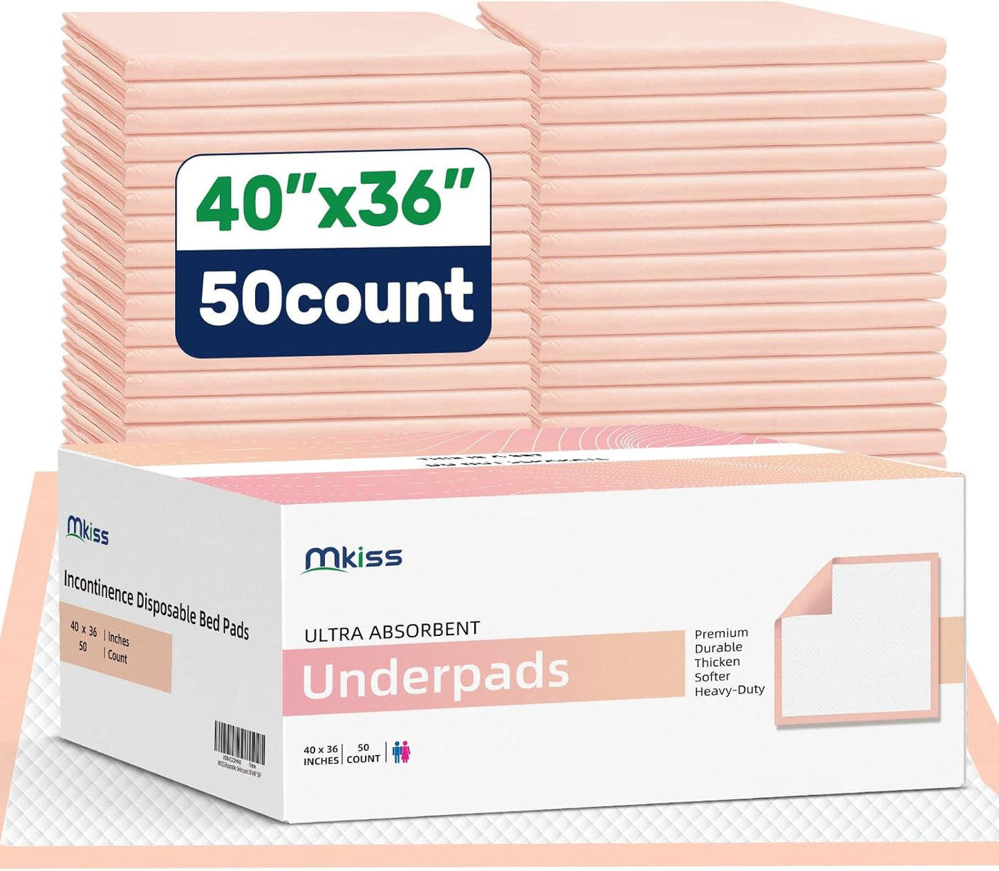 MKISS Extra Large Bed Pads for Ultimate Protection