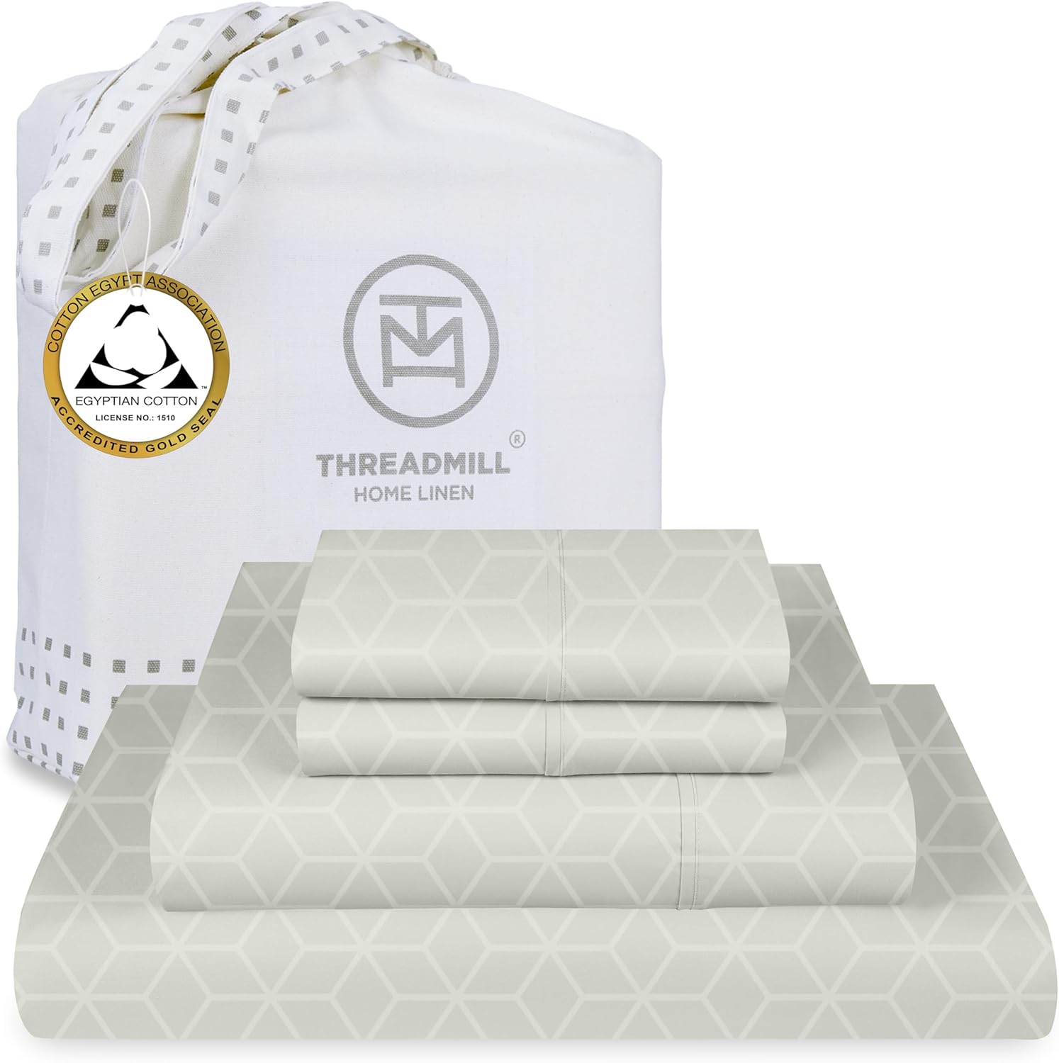 Threadmill Egyptian Cotton Queen Sheet Set for Cozy Sleep
