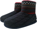 Men's Knit Rock Wool Slip-On Slipper Boots - Warm Memory Foam