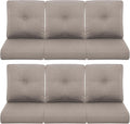 Patio Chair Cushions 6 Pack - Thick Water-Resistant 22x24 Seat Set