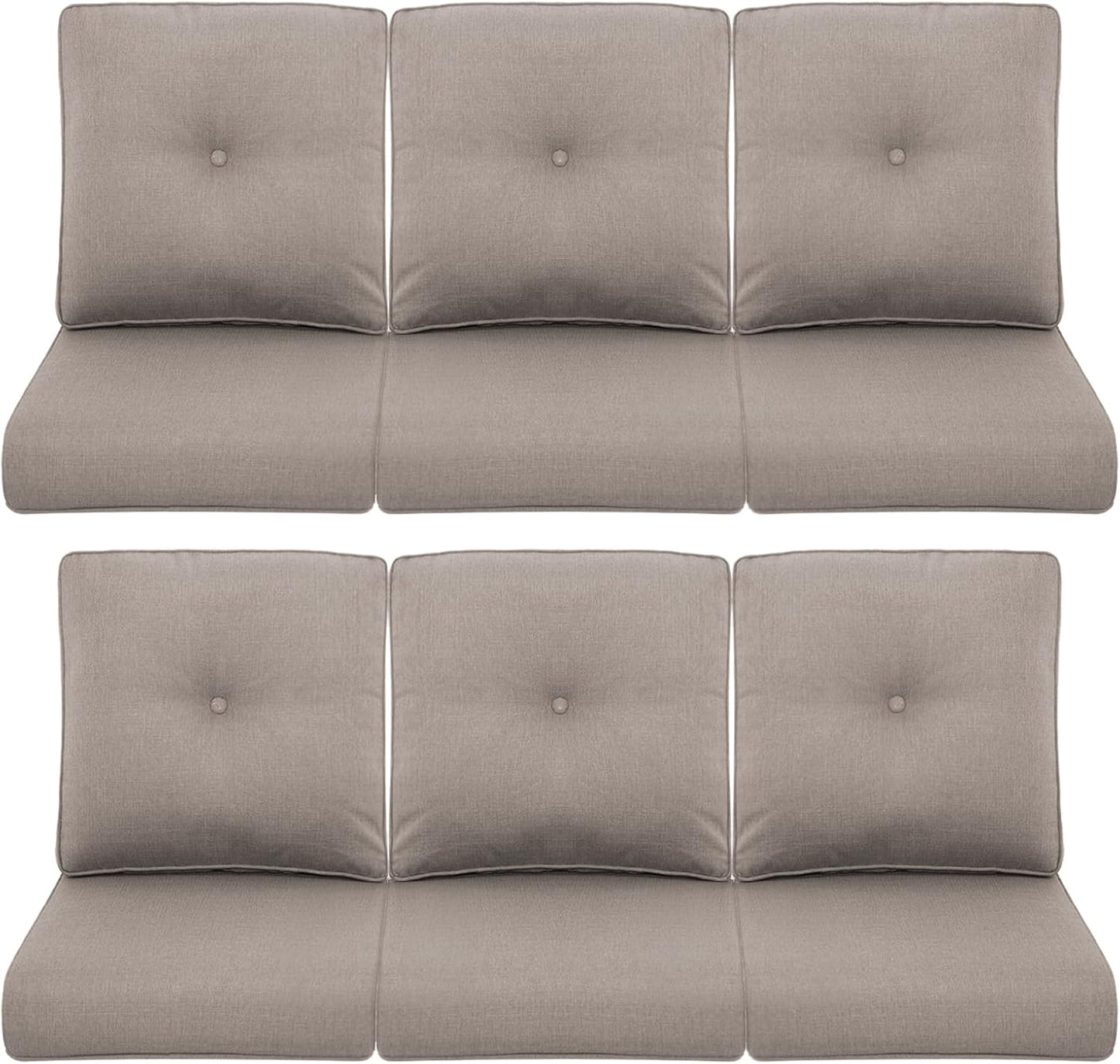 Patio Chair Cushions 6 Packs for Outdoor Furniture Comfort