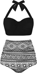 Angerella Vintage Polka Dot High Waisted Bikini Set - Retro Shape
