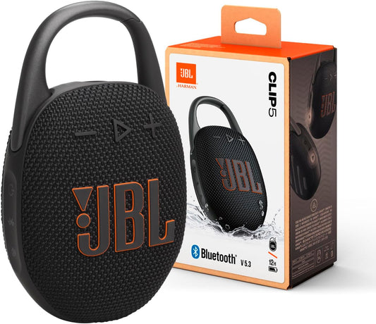JBL Clip 5 - Portable Waterproof Speaker, Big Sound, 12hr Play