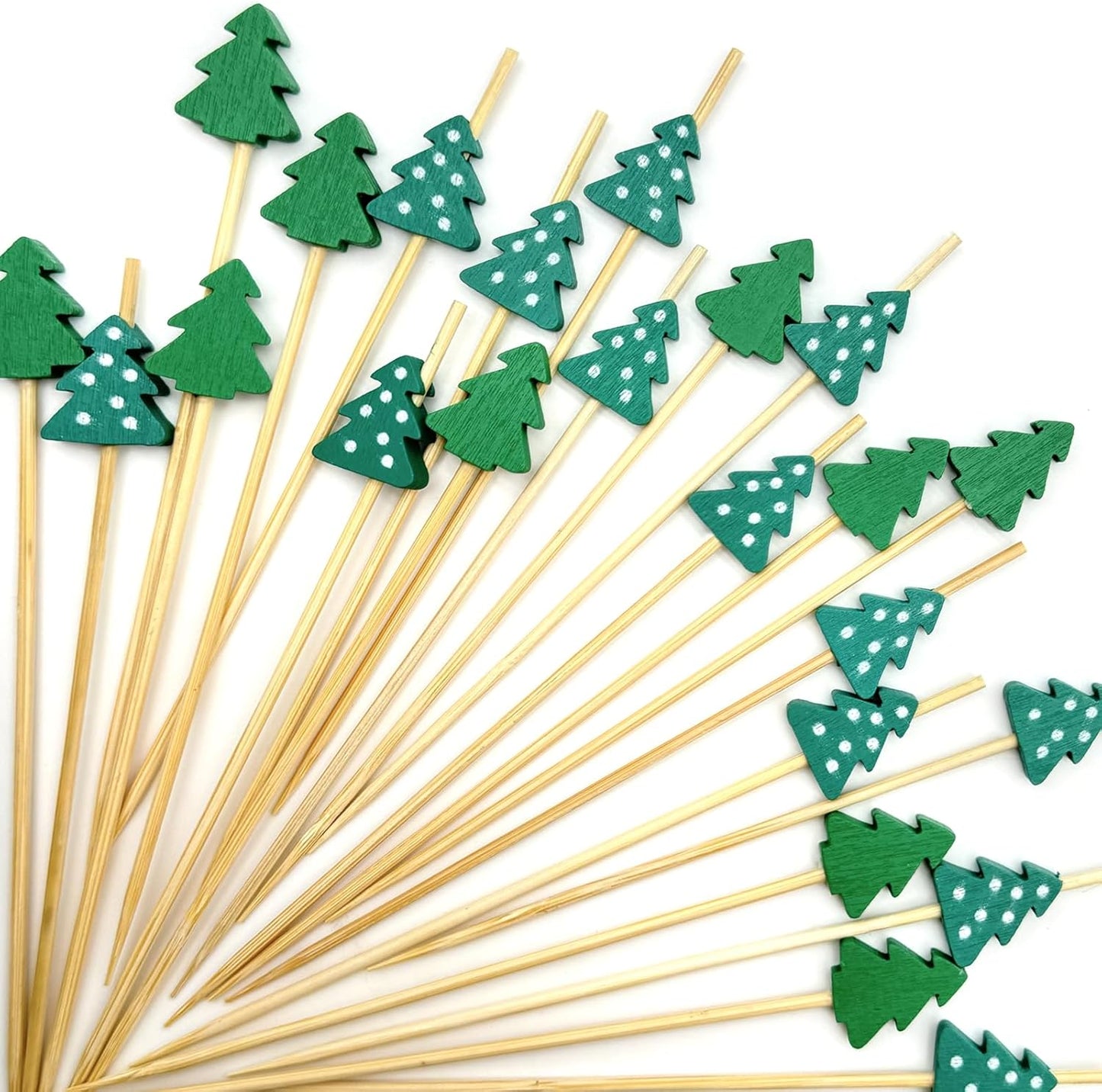 Xmas Tree Cocktail Picks - Festive Appetizer Skewers