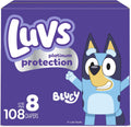 Luvs Size 8 Baby Diapers Platinum Protection Bluey - Up to 12 Hours