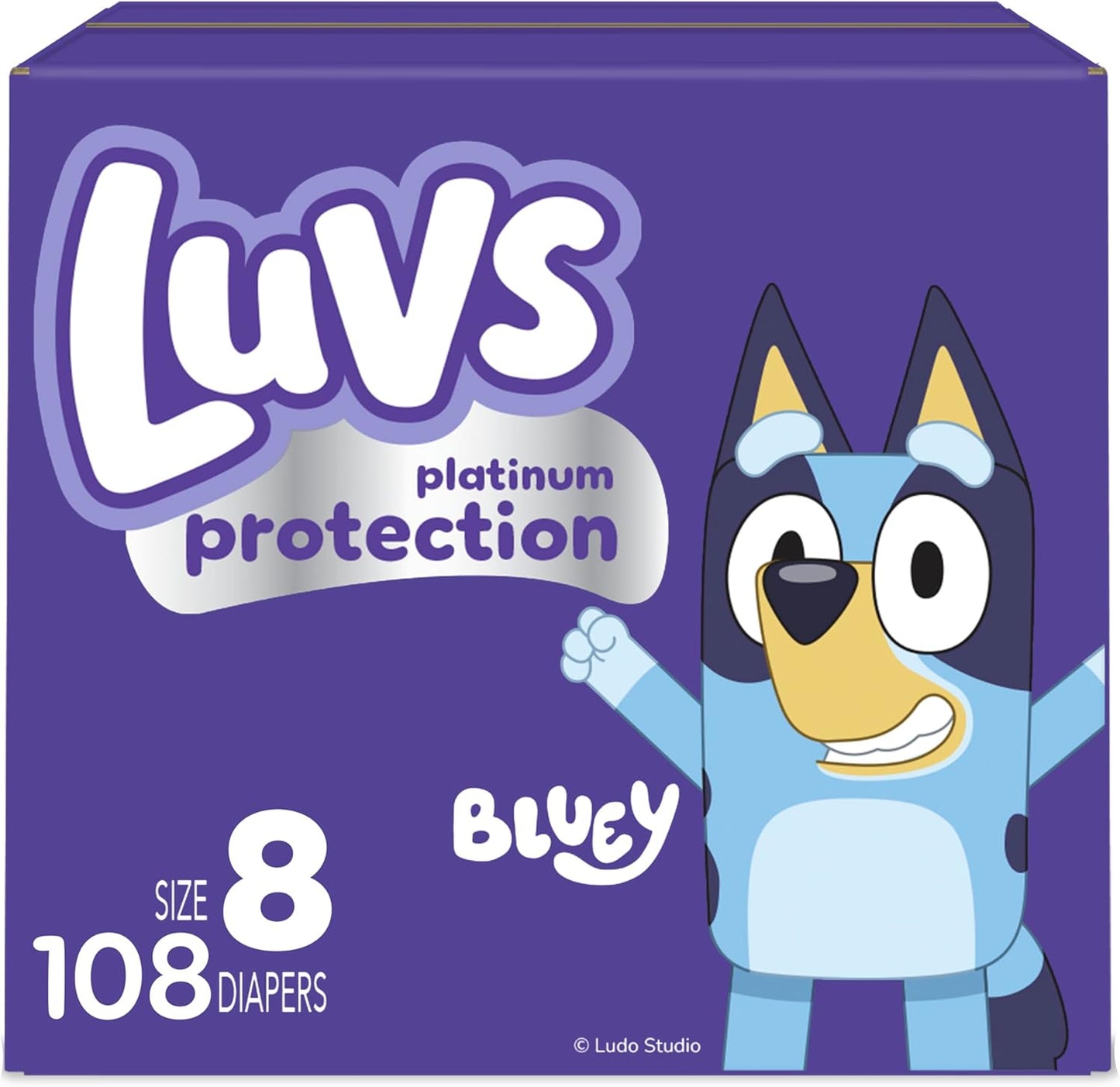 Luvs Size 8 Baby Diapers with Platinum Protection for Day & Night