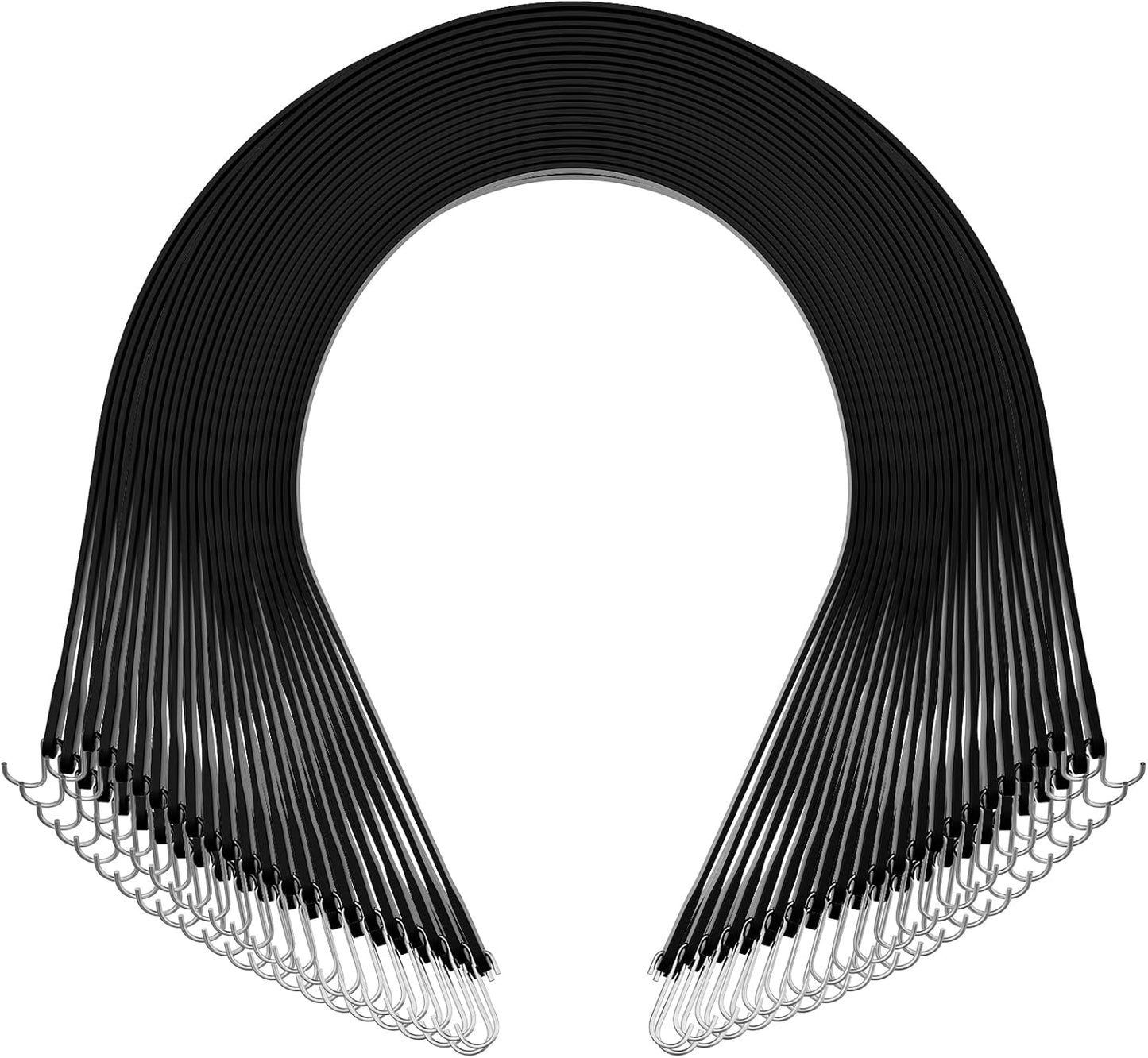 VEVOR Rubber Bungee Cords - 50 Pack 21in Heavy Duty Straps