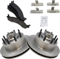 TRQ ABS Front Brake Pad & Rotor Pair Kit Set - Direct Fit OE